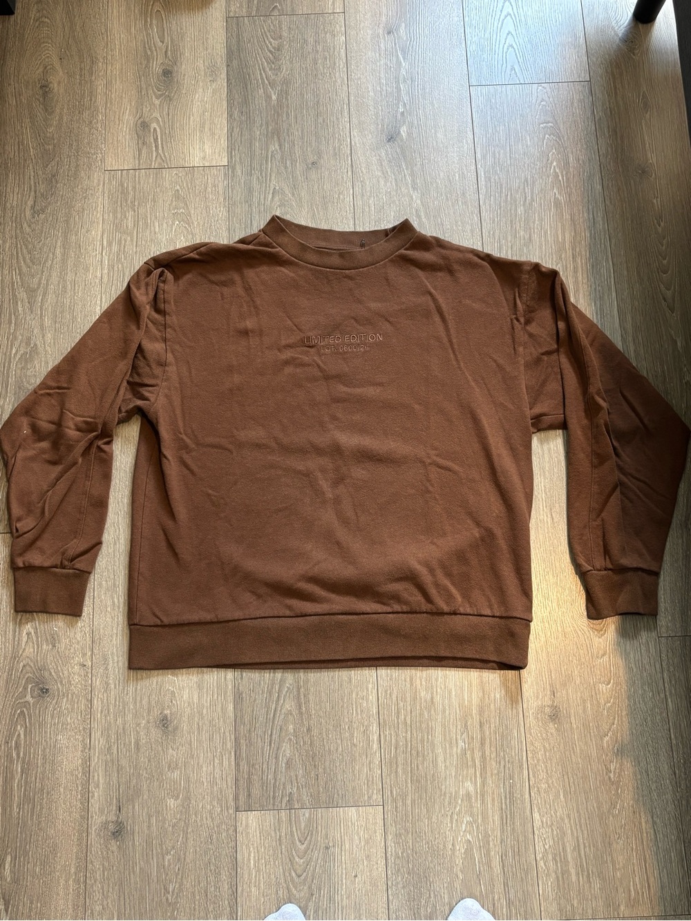 & Other Stories Men's Chest-Logo Crewneck Sweatshirt in Brown